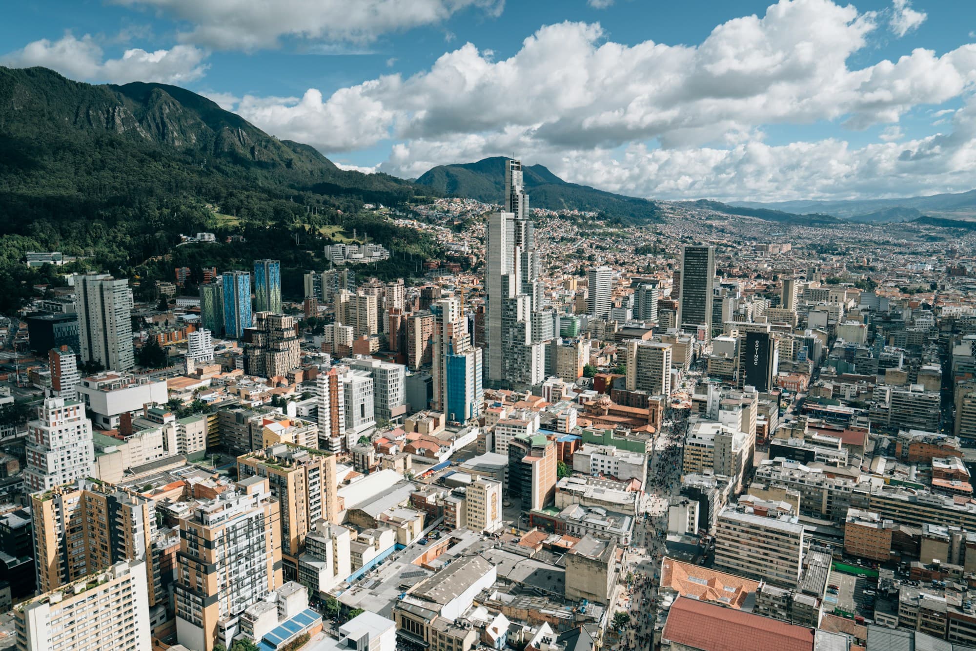 Vista aérea de Bogotá